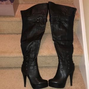 Woman bakers knee high boots